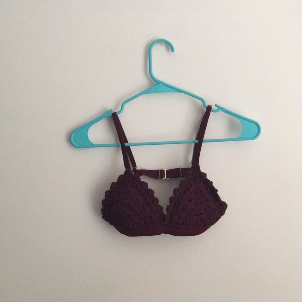 maroon bikini top